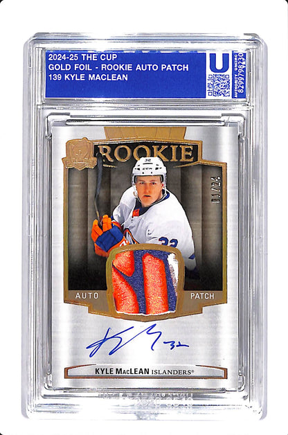 2024-25 UPPER DECK THE CUP KYLE MACLEAN ROOKIE AUTO PATCH /24 #139