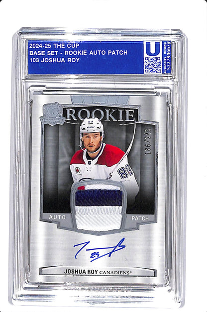 2024-25 UPPER DECK THE CUP JOSHUA ROY ROOKIE AUTO PATCH /249 #103