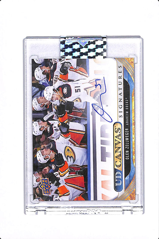 2024-25 UPPER DECK CLEAR CUT OLEN ZELLWEGER UD CANVAS ROOKIE AUTO #CS-OZ