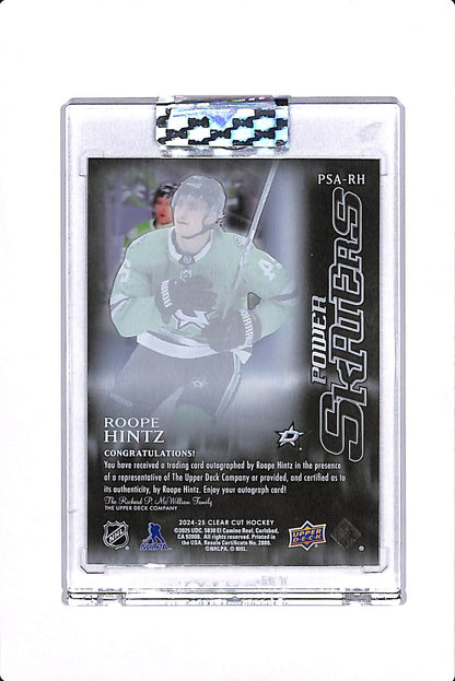 2024-25 UPPER DECK CLEAR CUT ROOPE HINTZ POWER SKATERS AUTO #PSA-RH