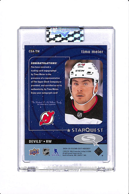 2024-25 UPPER DECK CLEAR CUT TIMO MEIER STARQUEST AUTO #CSA-TM