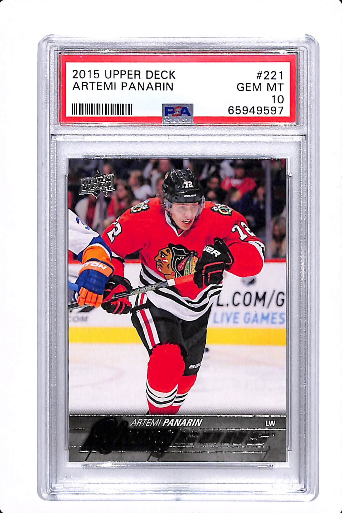 2015-16 UPPER DECK SERIES 1 ARTEMI PANARIN YOUNG GUNS PSA 10 #221