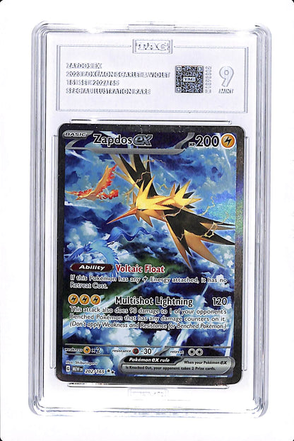 2023 POKEMON SCARLET & VIOLET ZAPDOS EX SPECIAL ILLUSTRATION RARE TAG 9 #202