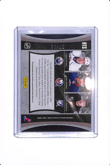 2010 Limited Trios Materials Patch Taylor Hall John Tavares Steven Stamkos /10 #HTS