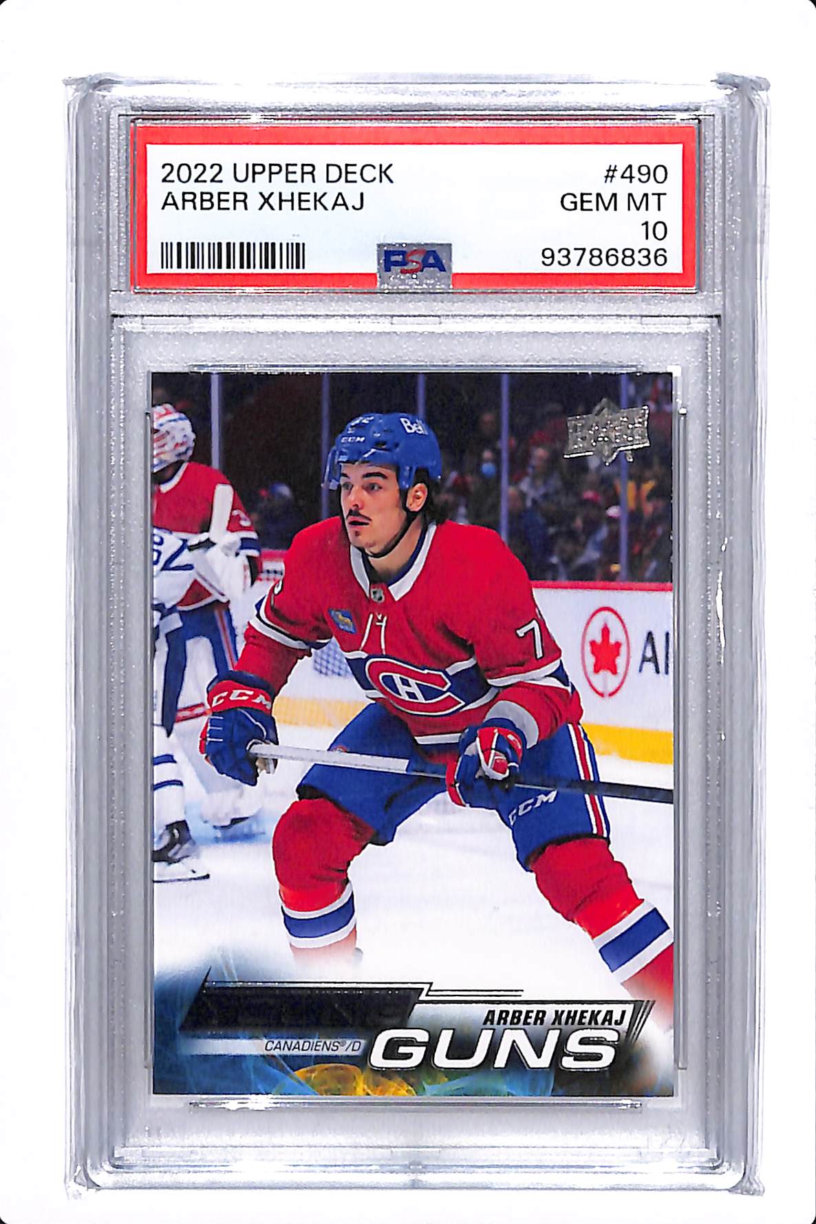 2022-2023 UPPER DECK ARBER XHEKAJ YOUNG GUNS PSA 10 #490