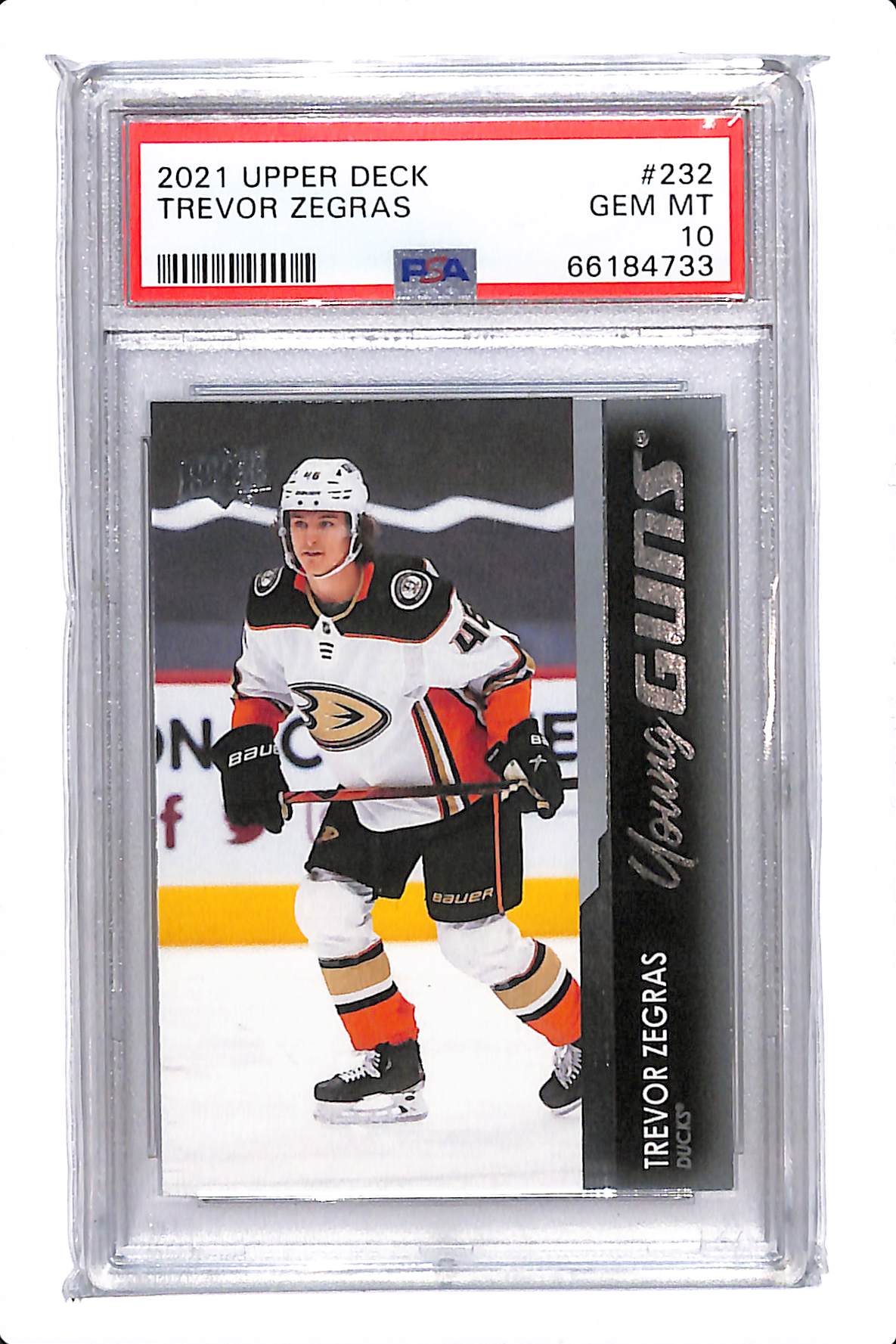 2021-22 UPPER DECK SERIES 1 TREVOR ZEGRAS YOUNG GUNS PSA 10 #232