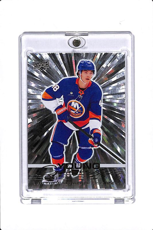 2025-26 UPPER DECK SERIES 2 MATTHEW SCHAEFFER YOUNG GUNS OUTBURST #451