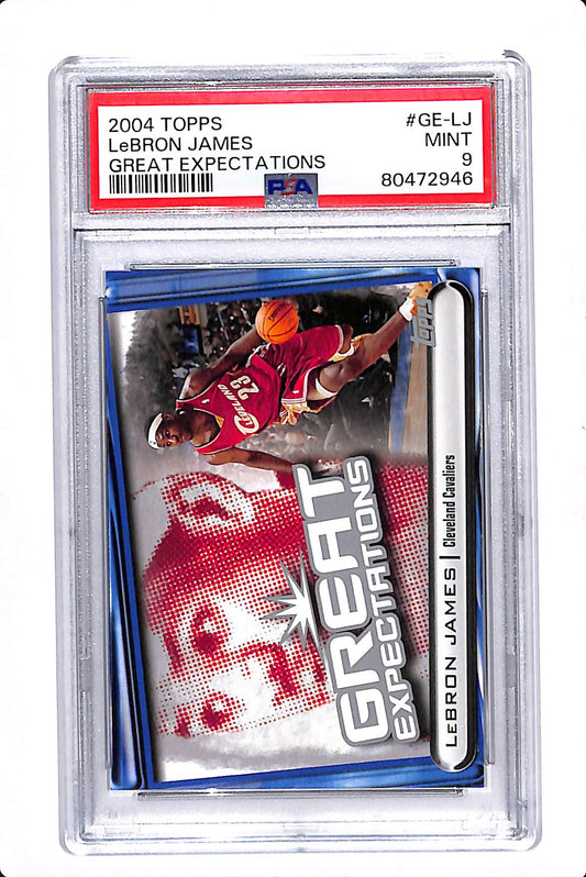 2004 TOPPS LEBRON JAMES GREAT EXPECTATIONS PSA 9