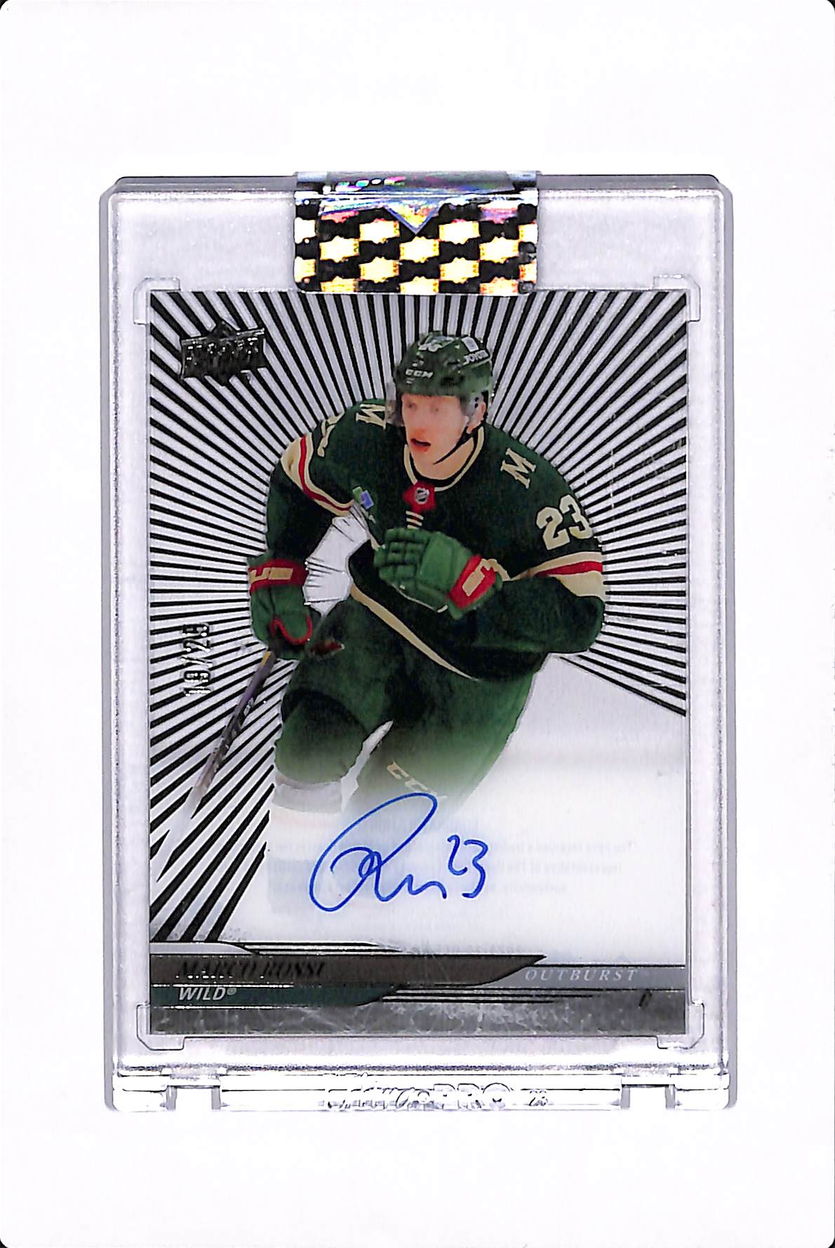 2024-25 UPPER DECK CLEAR CUT MARCO ROSSI OUTBURST AUTO /25 #CC-MR