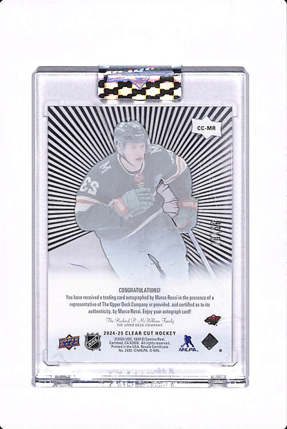 2024-25 UPPER DECK CLEAR CUT MARCO ROSSI OUTBURST AUTO /25 #CC-MR