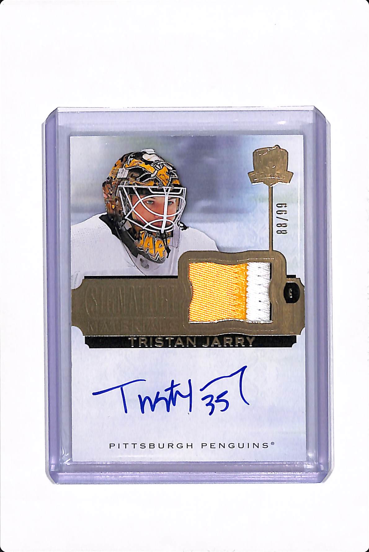 2022-23 UPPER DECK THE CUP HOCKEY TRISTAN JARRY SIGNATURE MATERIALS /99 #SP-JA