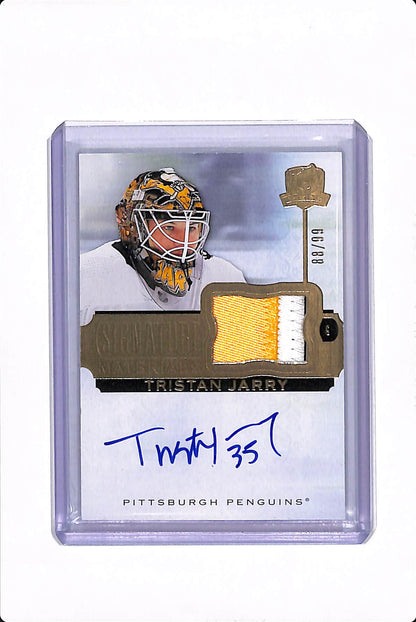 2022-23 UPPER DECK THE CUP HOCKEY TRISTAN JARRY SIGNATURE MATERIALS /99 #SP-JA