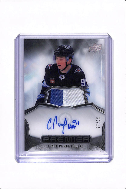2022-23 UPPER DECK PREMIER COLE PERFETTI AUTO PATCH /35 #AV-CP
