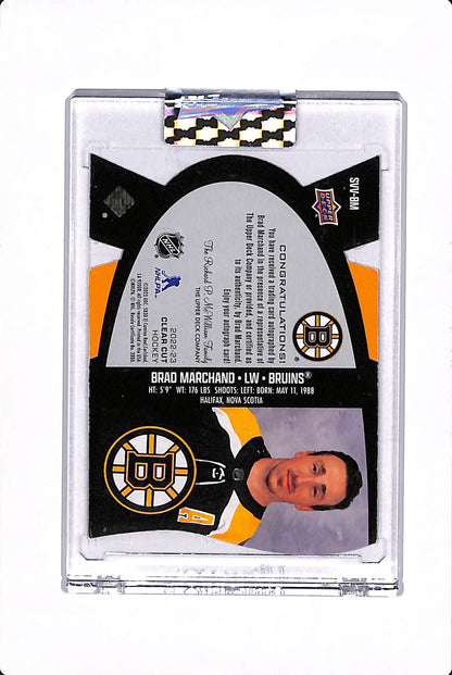 2022-23 UPPER DECK CLEAR CUT BRAD MARCHAND SPX AUTO #SVV-BM