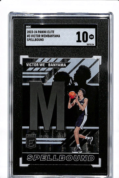2023-24 UPPER DECK VICTOR WEMBANYAMA SPELLBOUND ROOKIE (FULL SET) SGC GRADED