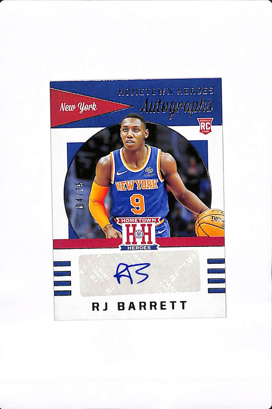2019-20 PANINI CHRONICLES RJ BARRETT HOMETOWN HEROES ROOKIE AUTO /75 #HH-RJB