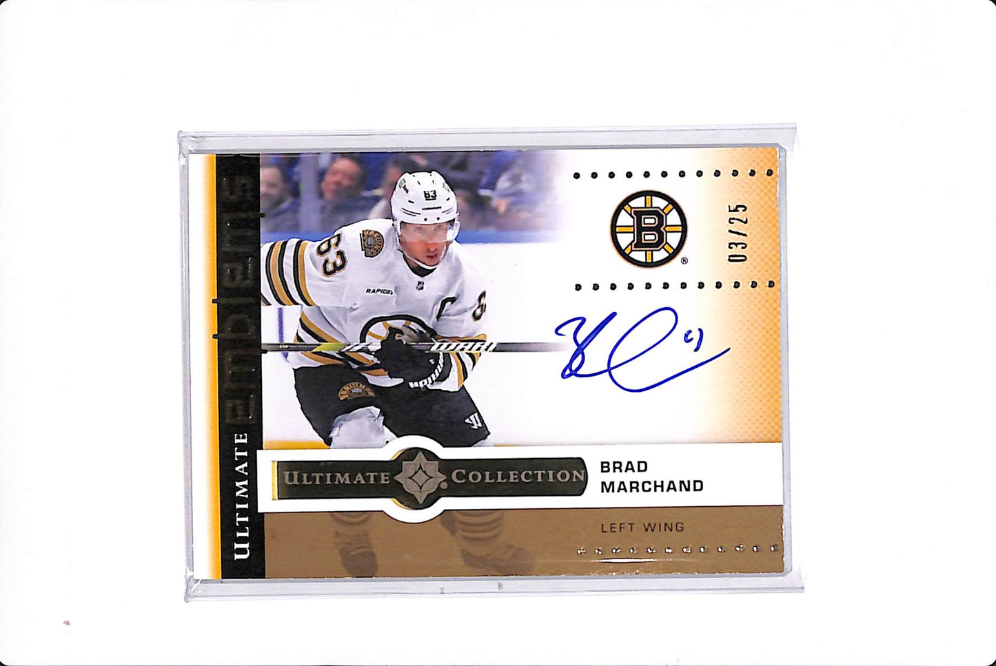 2024-25 UPPER DECK ULTIMATE BRAD MARCHAND ULTIMATE EMBLEMS /25 #UE-BM