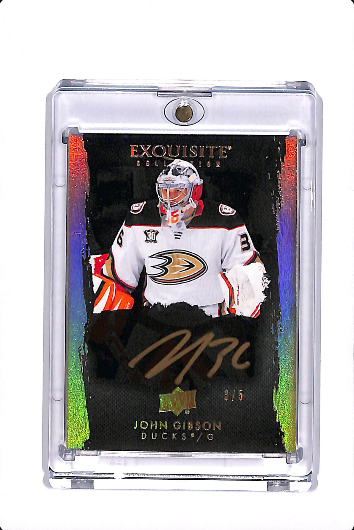 2023-24 UPPER DECK EXQUISITE JOHN GIBSON AUTOGRAPH /5 #EB-JG