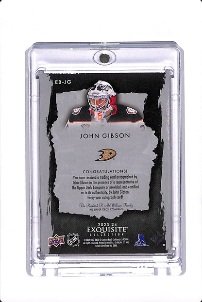 2023-24 UPPER DECK EXQUISITE JOHN GIBSON AUTOGRAPH /5 #EB-JG