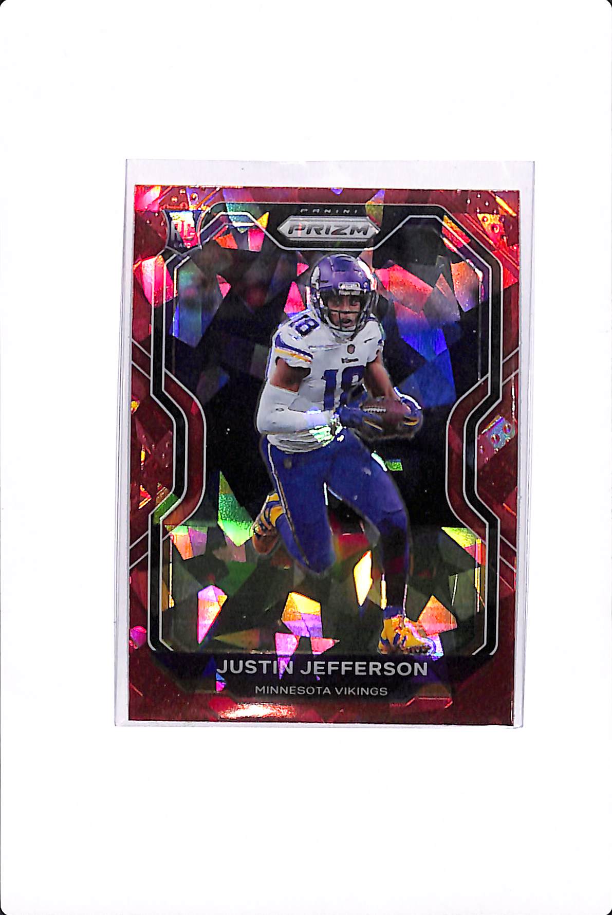 2020 PANINI PRIZM JUSTIN JEFFERSON RED ICE ROOKIE #298