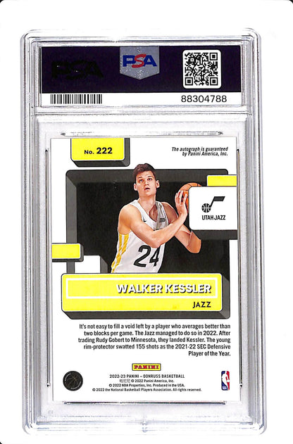 2022 PANINI DONRUSS WALKER KESSLER RATED ROOKIE SIGNATURE GOLD /10 PSA 9 #222