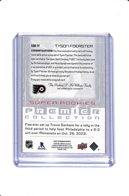 2023-24 UPPER DECK PREMIER TYSON FOERSTER SUPER ROOKIES PATCH AUTO /99 #SAA-TF