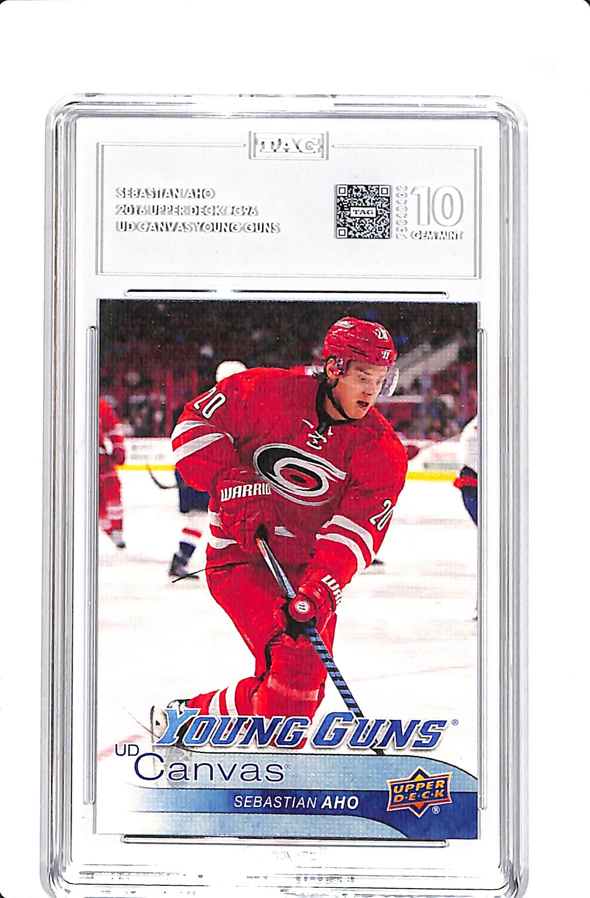 2016 UPPER DECK SEBASTIAN AHO UD CANVAS YOUNG GUNS TAG 10 #C96