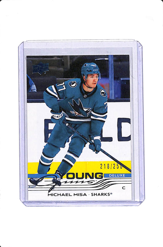 2025-26 UPPER DECK SERIES 2 MICHAEL MISA YOUNG GUNS DELUXE 218/250 #487