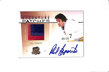2009-10 THE CUP PHIL ESPOSITO SIGNATURE PATCHES /25 #SP-PE