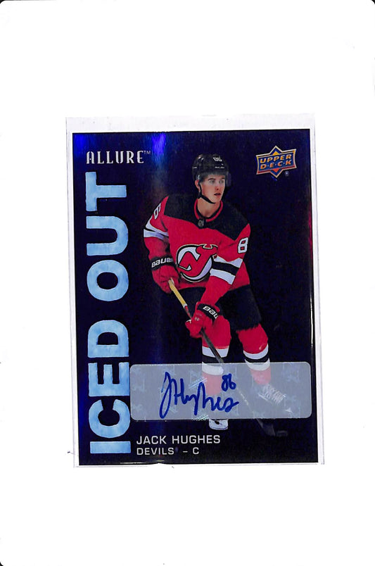 2019-20 UPPER DECK ALLURE JACK HUGHES ICED OUT AUTO /50 #IO-JH
