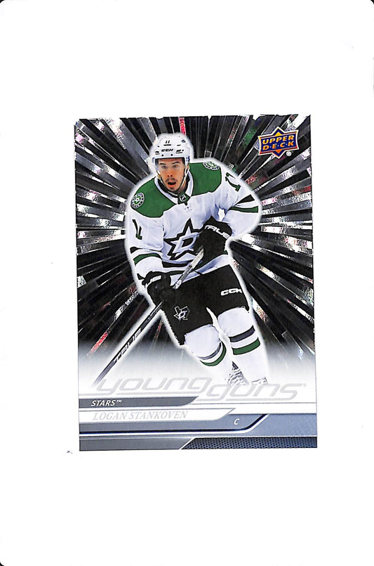 2024-25 UPPER DECK SERIES 1 LOGAN STANKOVEN YOUNG GUNS OUTBURST #244