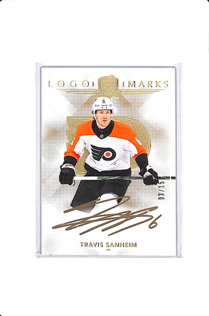 2024-25 THE CUP TRAVIS SANHEIM LOGO MARKS AUTO /15 #LM-TS