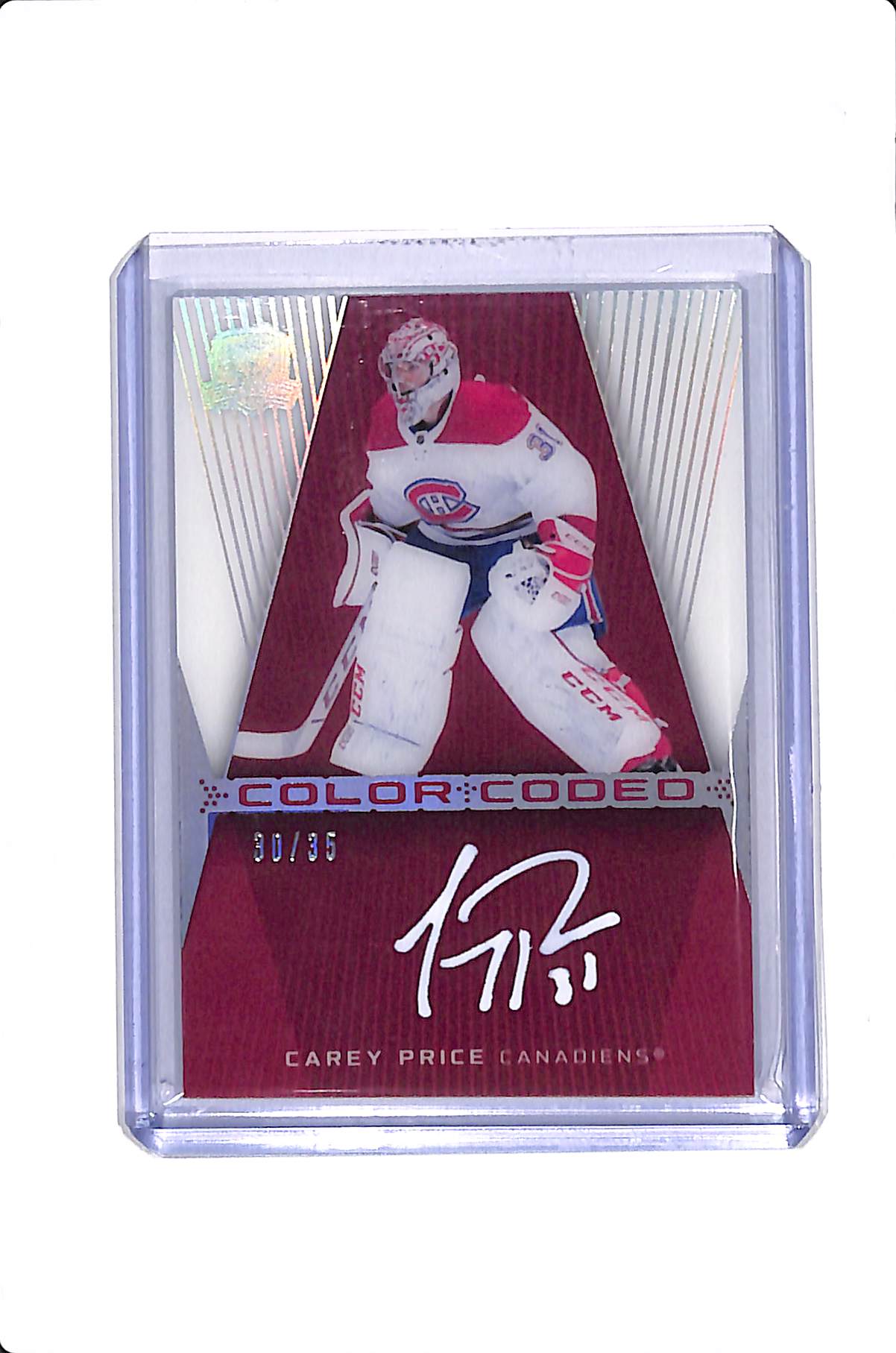 2024-25 THE CUP HOCKEY CAREY PRICE COLOR CODED AUTO /35 #CC-CP