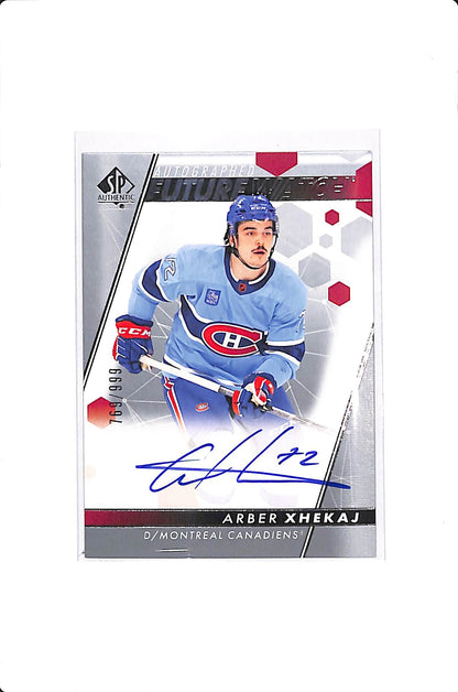 2022-23 UPPER DECK SP AUTHENTIC ARBER XHEKAJ FUTURE WATCH AUTO /999 #154