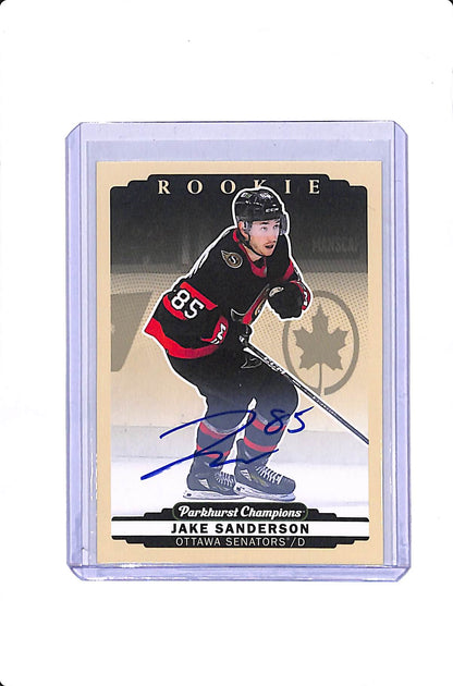 2022-23 UPPER DECK PARKHURST CHAMPIONS JAKE SANDERSON ROOKIE AUTO #314