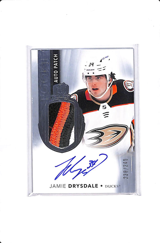 2021-22 UPPER DECK THE CUP JAMIE DRYSDALE ROOKIE AUTO PATCH /249 #128 3 CLR
