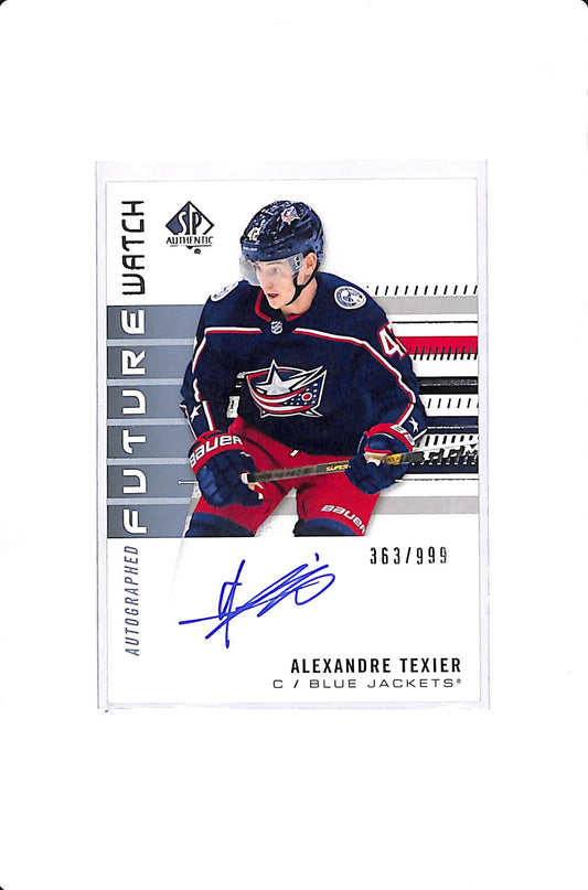 2019-20 UPPER DECK SP AUTHENTIC ALEXANDRE TEXIER FUTURE WATCH AUTO /999 #182