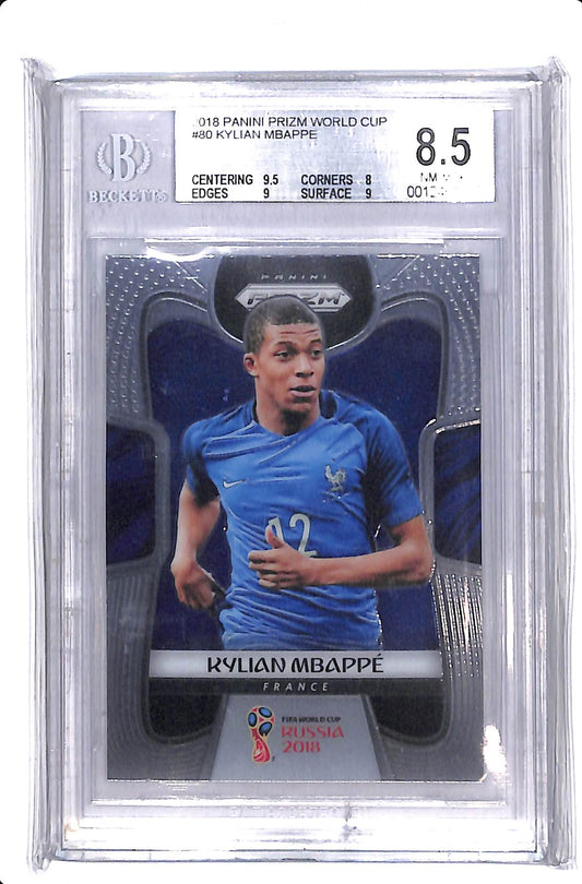 2018 PANINI PRIZM WORLD CUP KYLIAN MBAPPE BGS 8.5 #80