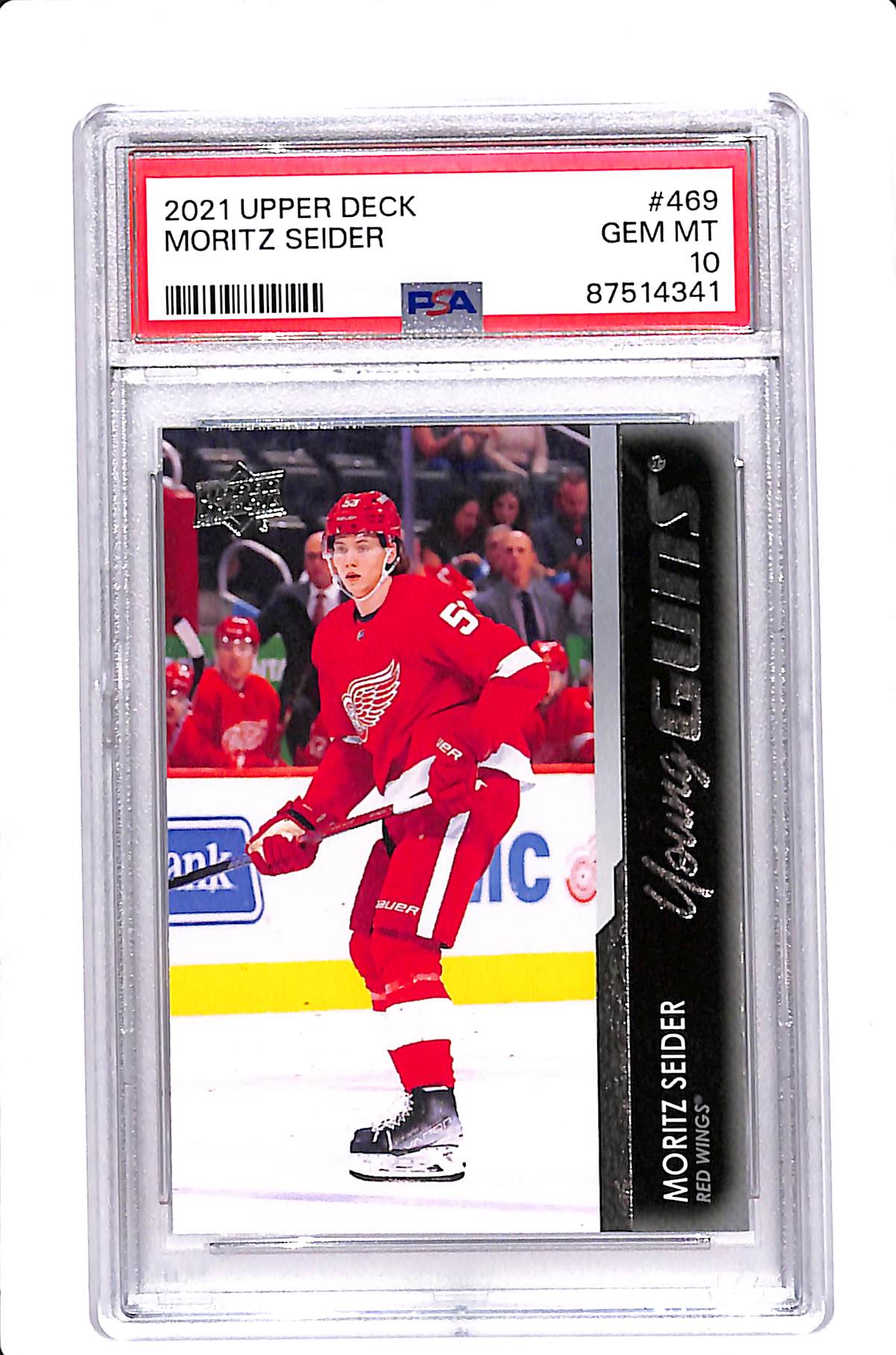 2021-22 UPPER DECK SERIES 2 MORITZ SEIDER YOUNG GUNS PSA 10 #469