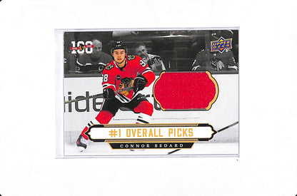 2025-26 UPPER DECK CHICAGO BLACKHAWKS CENTENNIAL CONNOR BEDARD #1 OVERALL PICKS PATCH #ONE-2