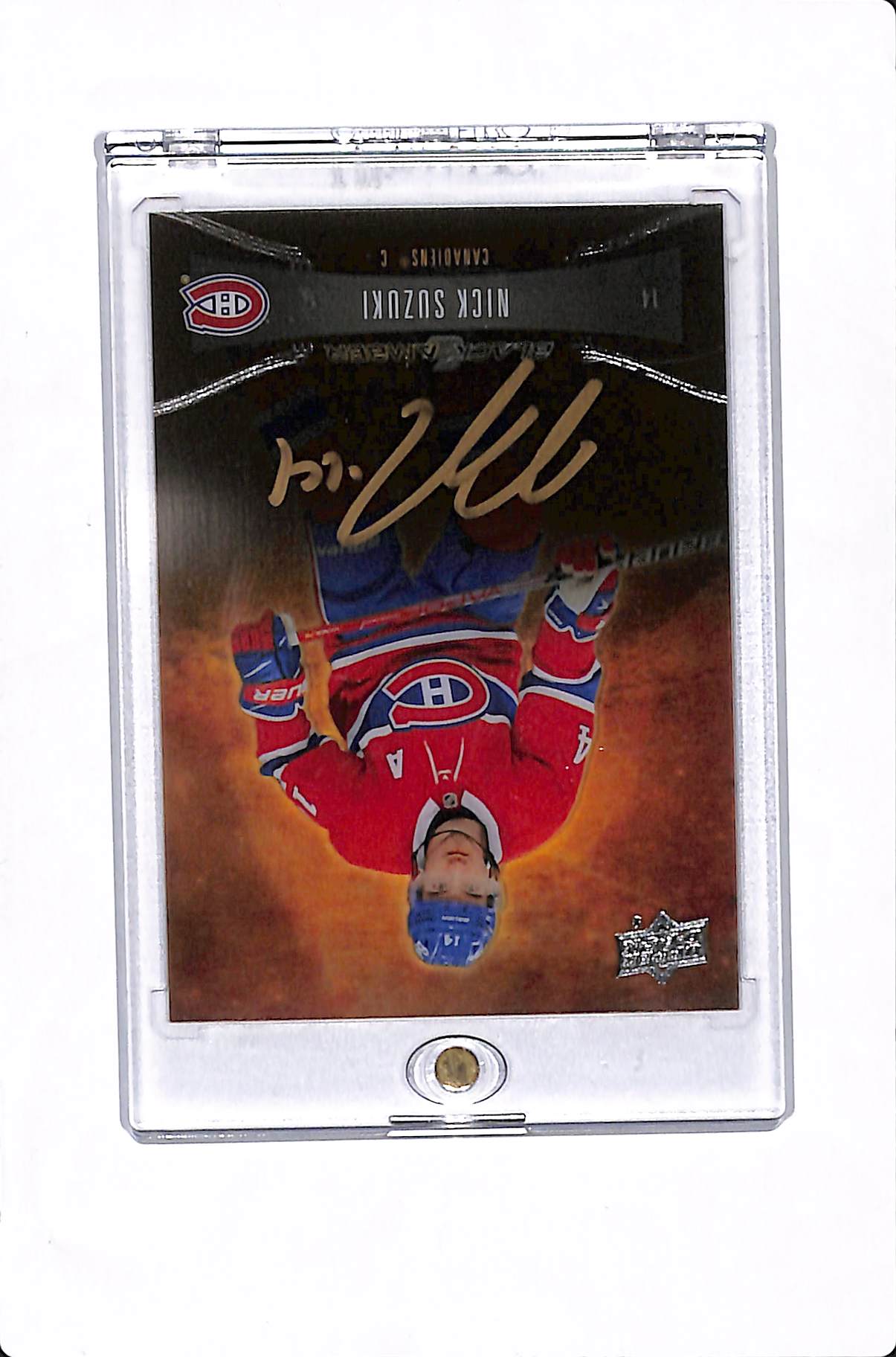 2021-22 UPPER DECK NICK SUZUKI BLACK AMBER AUTO (GOLD INK) #BA-NS