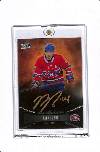 2021-22 UPPER DECK NICK SUZUKI BLACK AMBER AUTO (GOLD INK) #BA-NS
