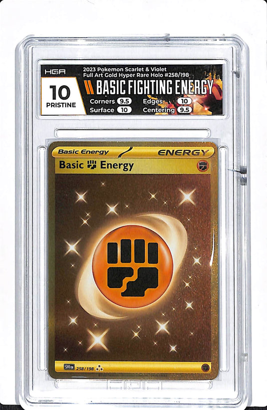 Fighting Energy Scarlet & Violet Base Set Hyper Rare 258/198 HGA 10 PRISTINE