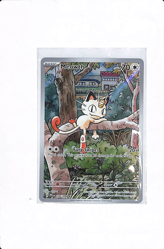 Meowth Phantasmal Flames Illustration Rare 106/094
