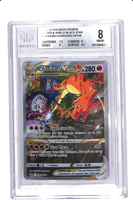 Charizard VSTAR Sword & Shield Promo SWSH262 BGS 8