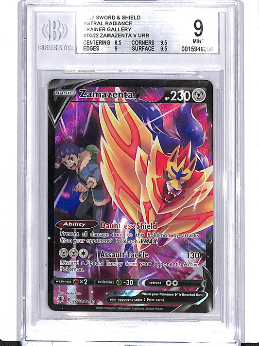 Zamazenta V Astral Radiance Trainer Gallery Ultra Rare TG22/TG30 BGS 9