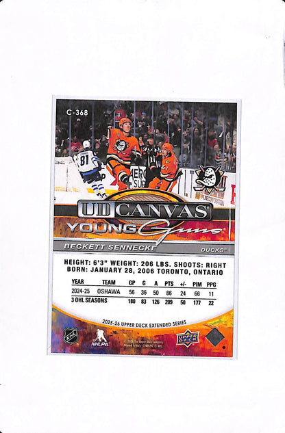 2025-26 UPPER DECK MICHAEL MISA UD CANVAS YOUNG GUNS BLACK & WHITE #C-378