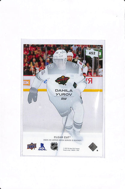 2025-26 UPPER DECK DANILA YUROV YOUNG GUNS CLEAR CUT #452
