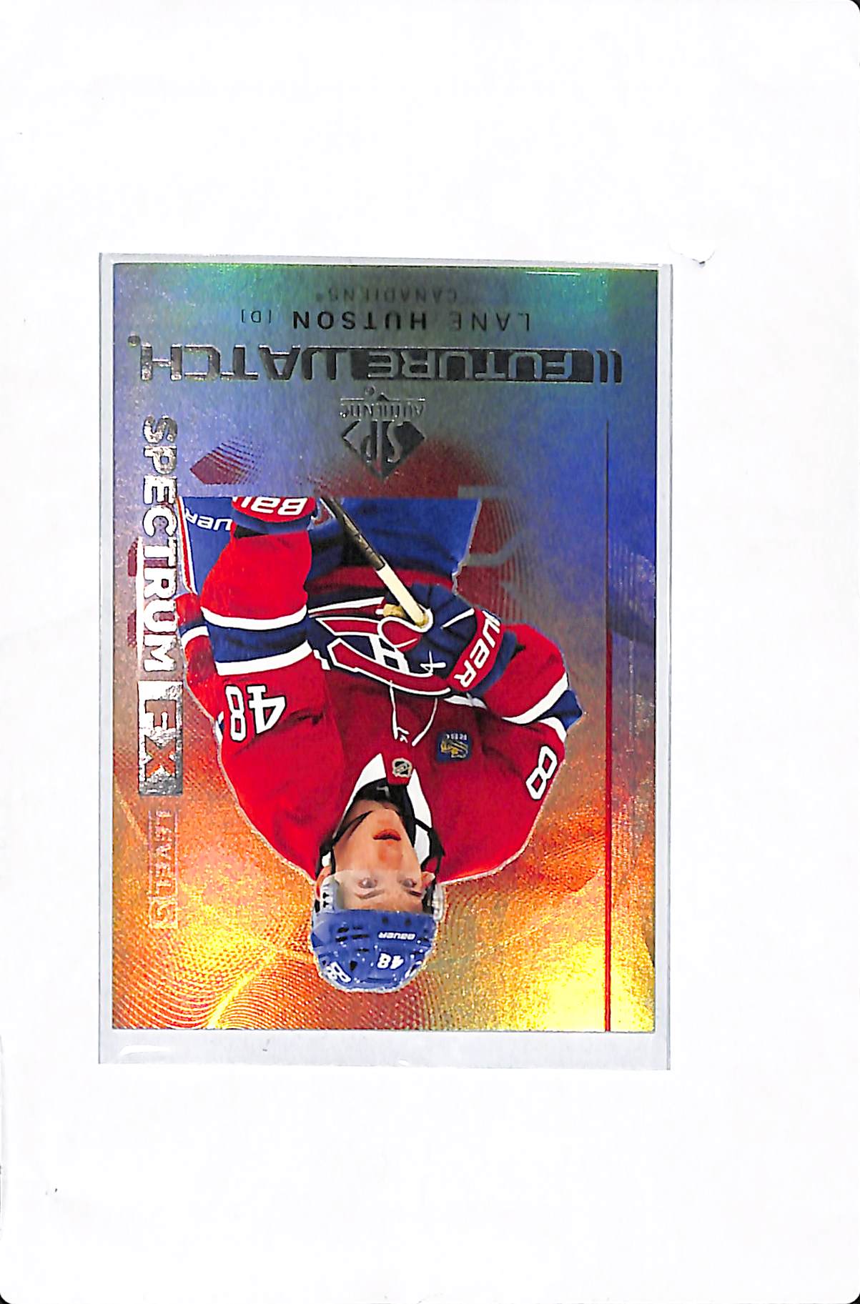2024-25 UPPER DECK SP AUTHENTIC LANE HUTSON FUTURE WATCH SPECTRUM FX LEVEL 3 /50 #S-89