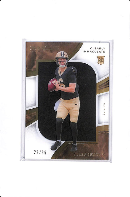2025 PANINI IMMACULATE TYLER SHOUGH ROOKIE CLEARLY PATCH /99 #CRIJ-TSH